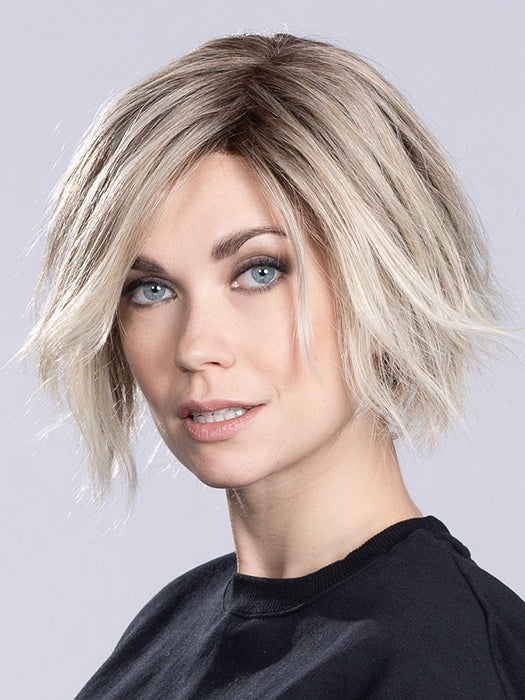 SCALA (STYLED: STRAIGHT) by ELLEN WILLE in CHAMPAGNE ROOTED 24.23.16 | Lightest Ash Blonde and Lightest Pale Blonde with Medium Blonde Blend and Shaded Roots