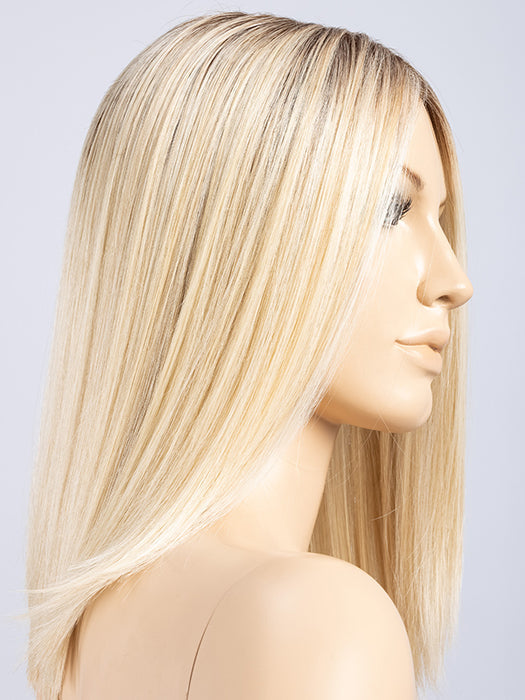 CANDY BLONDE ROOTED 101.27.24 | Pearl Platinum, Dark Strawberry Blonde, and Lightest Ash Blonde Blend with Shaded Roots